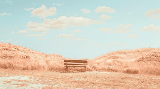 Foto grátis paisagem natural com estética de sonho e tons de cor do ano