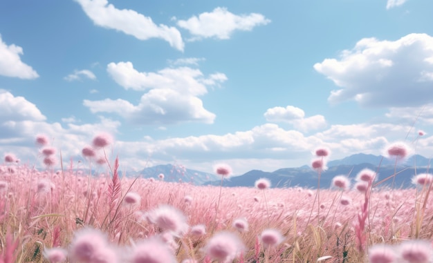 Foto grátis paisagem natural rosa com vegetação