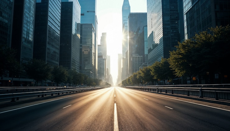 Foto grátis paisagem urbana de edifícios de arranha-céus