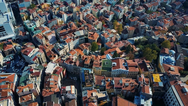 Paisagem urbana de Istambul, Turquia. Foto da vista aérea