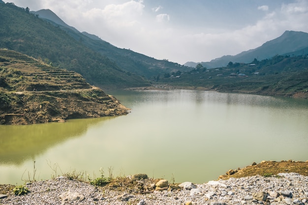 Paisagem vietnamita em sa pa