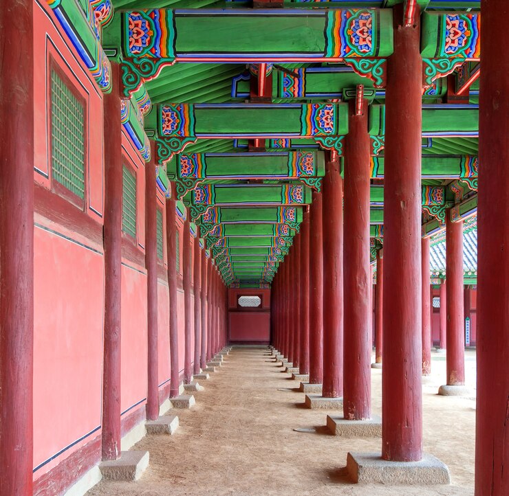 Foto grátis palácio gyeongbokgung na coreia do sul.