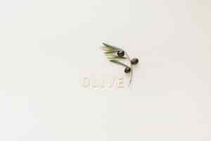 Foto grátis palavra oliva com ramo