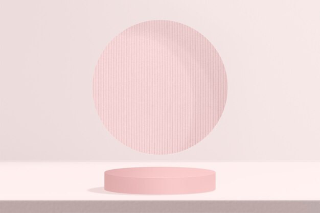 Pano de fundo de produto rosa com espaço de design