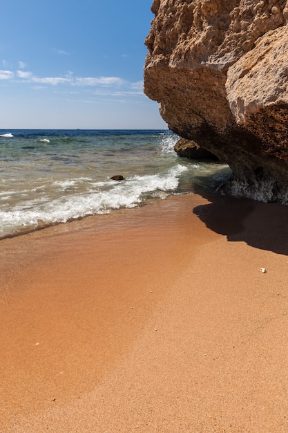 Panorama da praia no recife, sharm el sheikh, egito