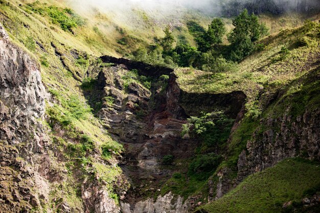 Panorama. no vulcão batur. Bali. Indonésia