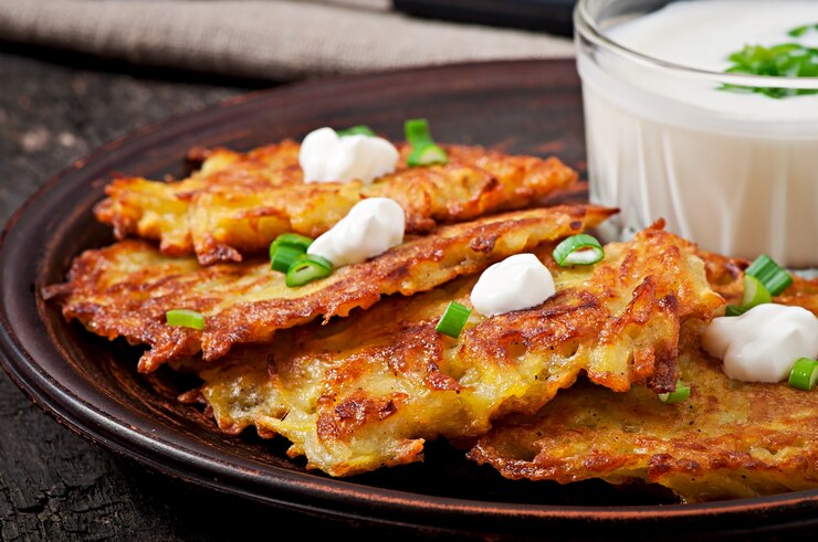 Foto grátis panquecas de batata frita