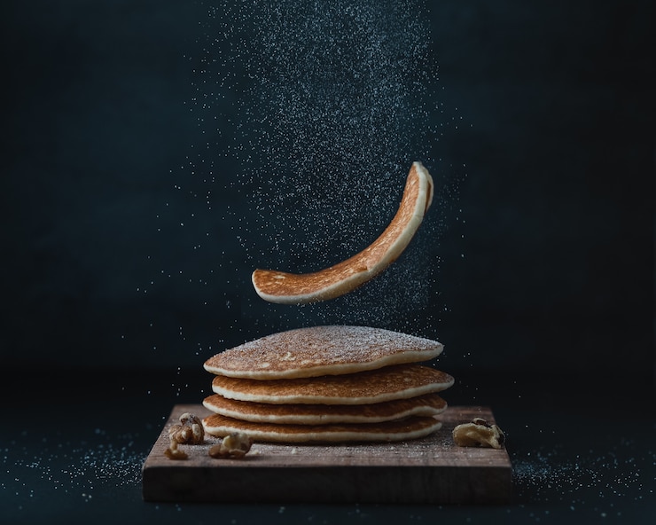 Foto grátis panquecas ou crepes americanas para o pequeno-almoço