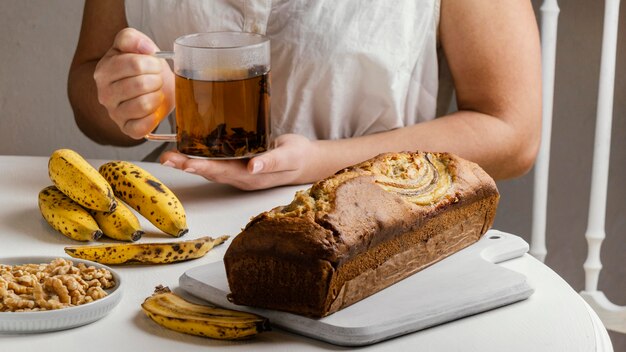 Pão de banana delicioso