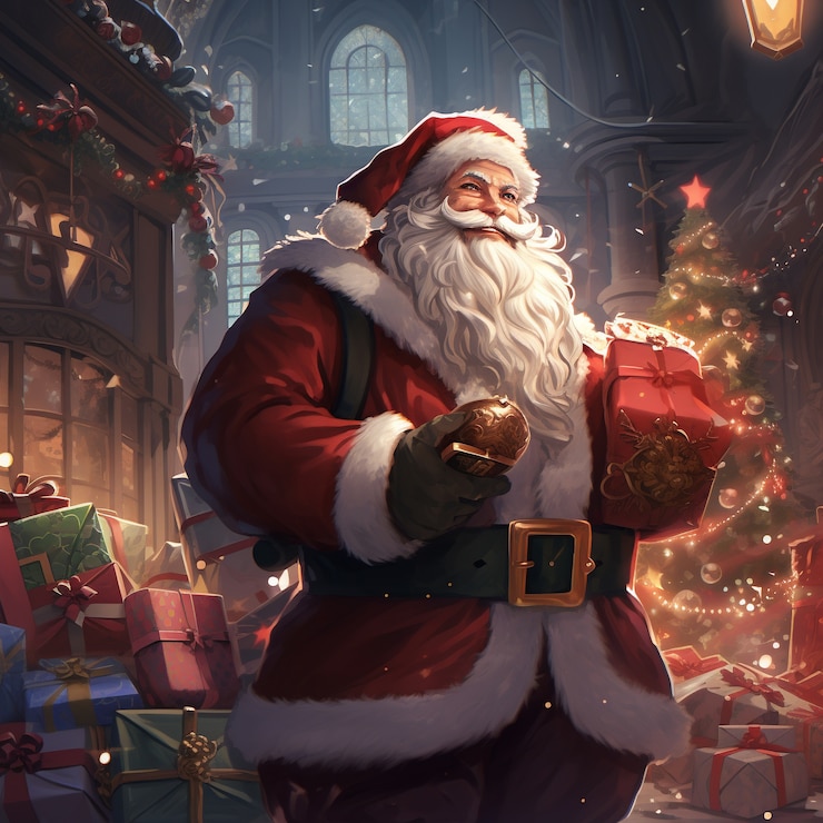 Foto grátis papai noel a celebrar o natal