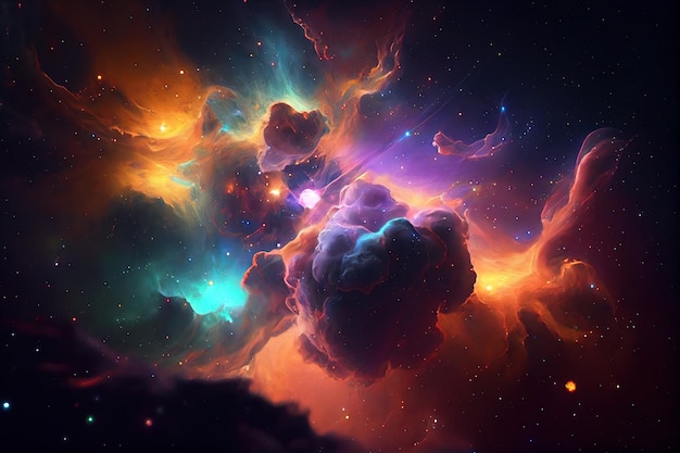 Papel de parede abstrato nebulosa ultra detalhado 8