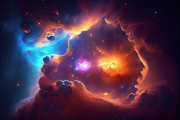 Papel de parede abstrato ultra detalhado da nebulosa 10