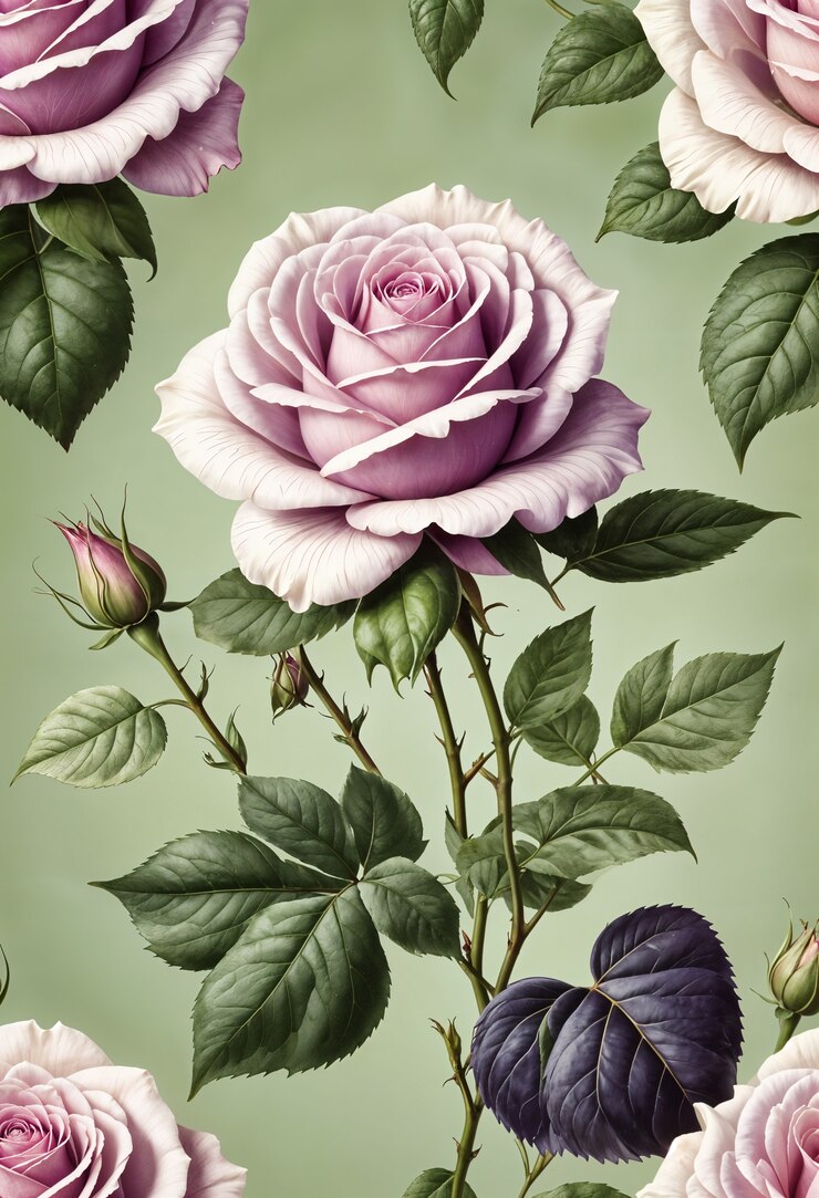 Papel de parede de flores botânicas vintage