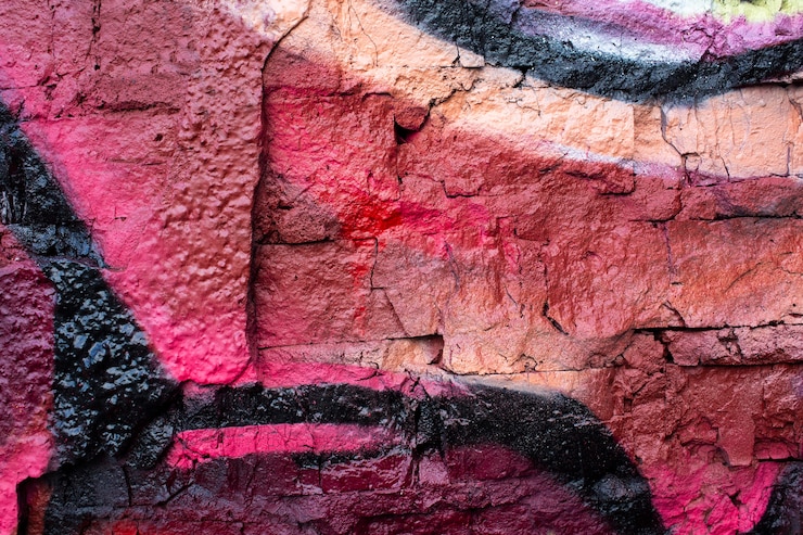 Foto grátis papel de parede de graffiti mural criativo abstrato