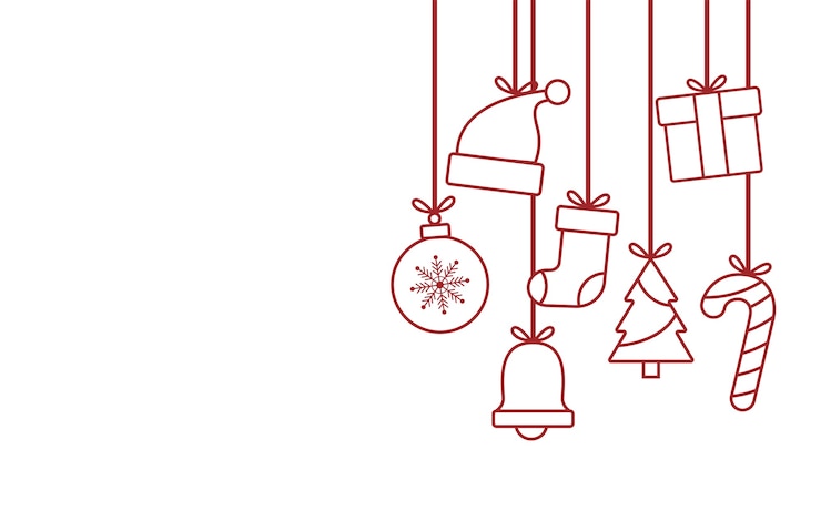 Foto grátis papel de parede de ícones de natal