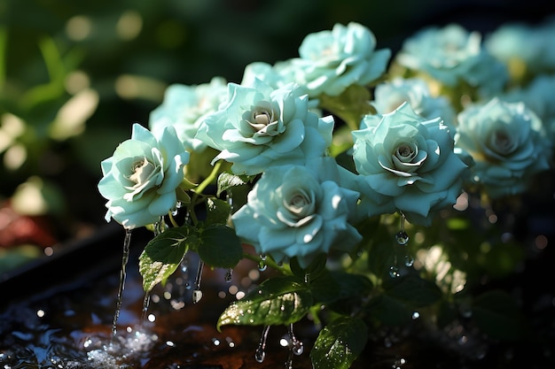 Foto grátis papel de parede de jardinagem de rosas