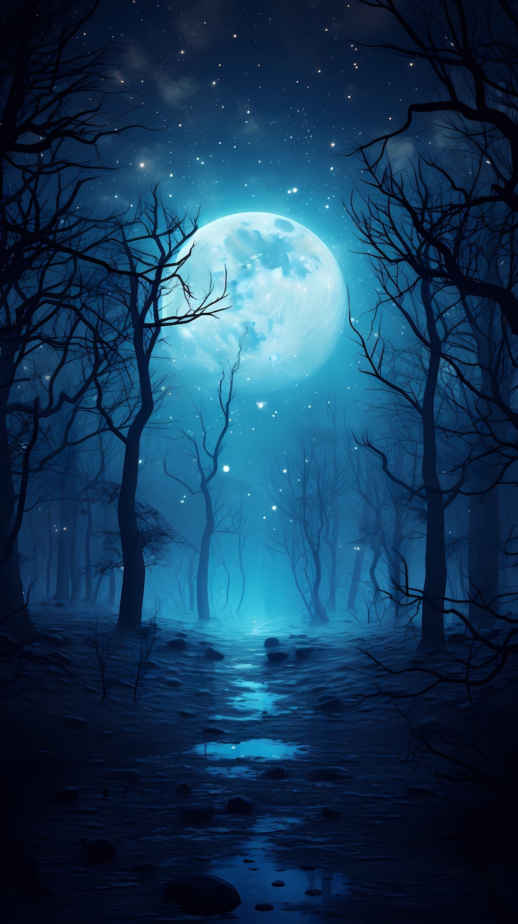 Foto grátis papel de parede de lua de arte digital