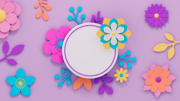papel de parede floral colorido da primavera
