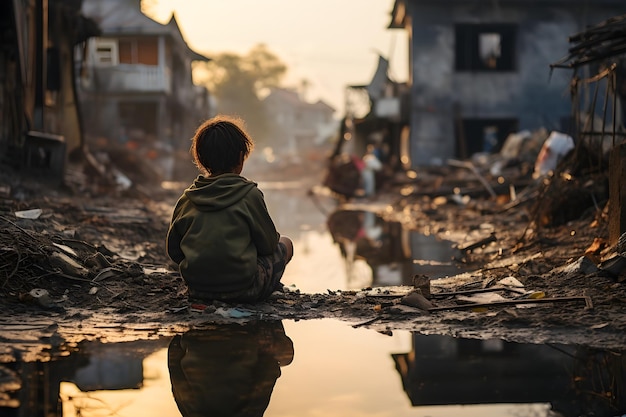 Foto grátis papel de parede para crianças pobres