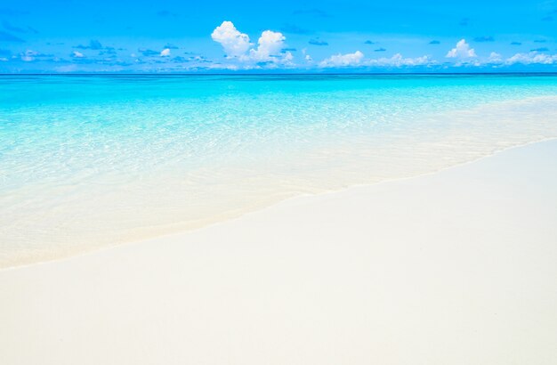 Paraíso de areia branca e mar calmo