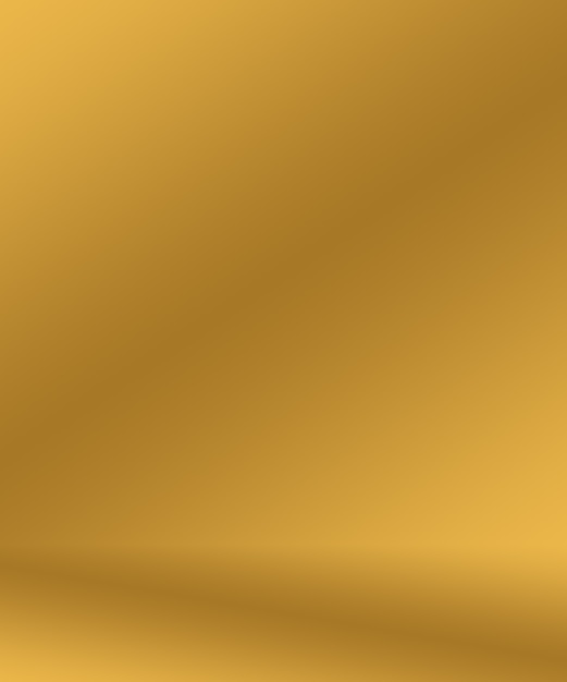 Parede de estúdio gradiente de ouro amarelo abstrato de luxo, bem como uso como plano de fundo, layout, banner e apresentação do produto.