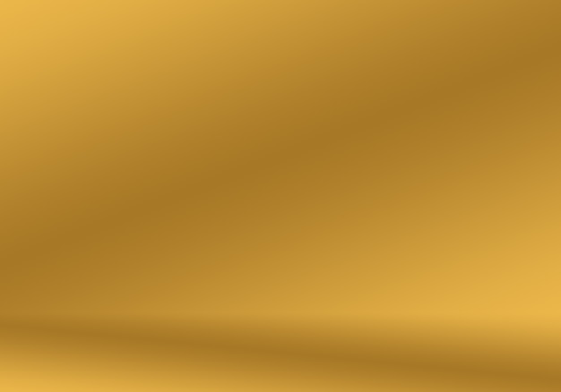 Parede de estúdio gradiente de ouro amarelo abstrato de luxo, bem como uso como plano de fundo, layout, banner e apresentação do produto.