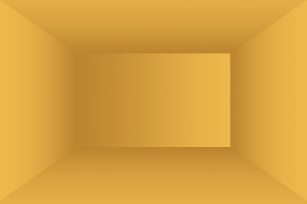 Foto grátis parede de estúdio gradiente de ouro amarelo abstrato de luxo, bem como uso como plano de fundo, layout, banner e apresentação do produto.