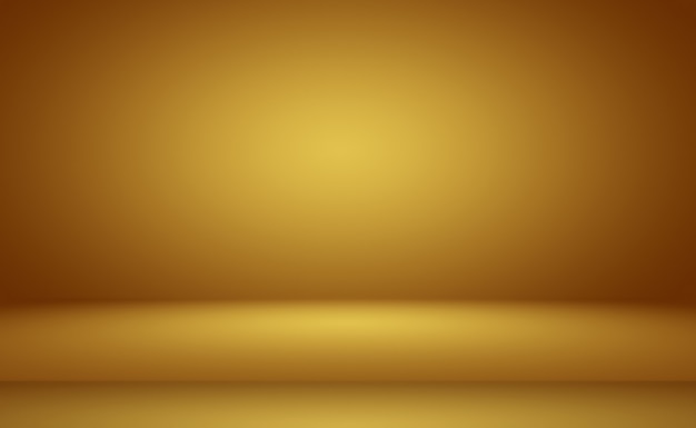 Foto grátis parede de estúdio gradiente de ouro amarelo abstrato de luxo, bem como uso como plano de fundo, layout, banner e apresentação do produto.