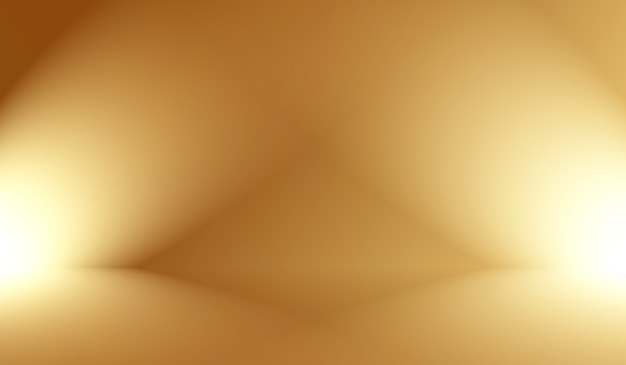 Parede de estúdio gradiente de ouro amarelo abstrato de luxo, bem como uso como plano de fundo, layout, banner e apresentação do produto.