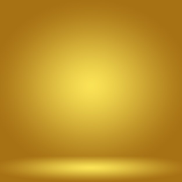 Parede de estúdio gradiente de ouro amarelo de luxo abstrato bem usar como backgroundlayoutbanner e pres ...