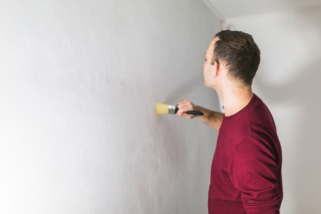 Parede de pintura do homem