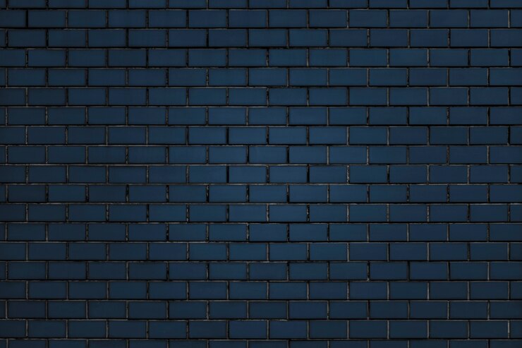 Foto grátis parede de tijolo azul com fundo texturizado