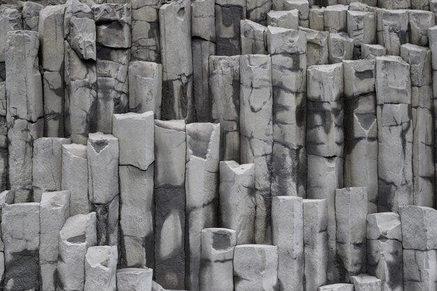 Parede rochosa da Islândia em Vik, Islândia