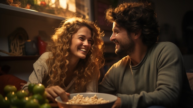 Foto grátis pares bonitos que passam tempo juntos