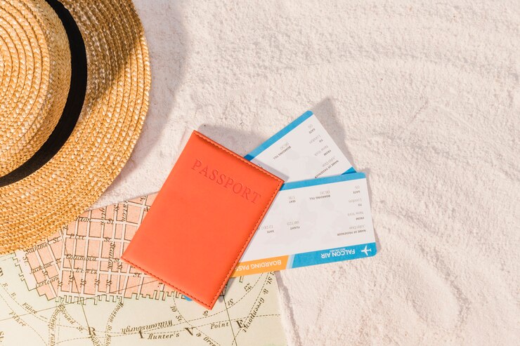 Foto grátis passaporte e guia para a próxima viagem