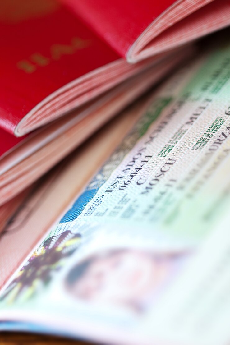 Foto grátis passaportes com visto schengen
