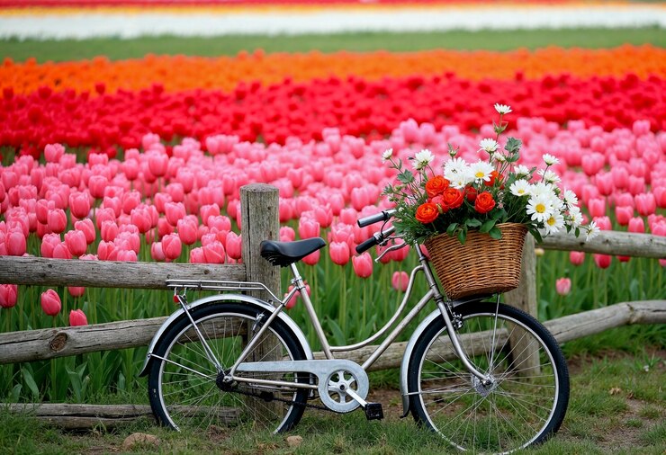 Foto grátis passeio de bicicleta de primavera