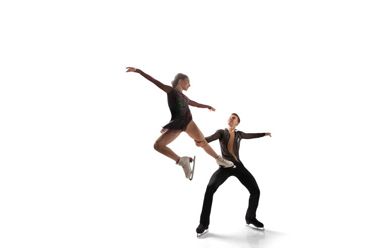 Foto grátis patinação artística isolada em branco