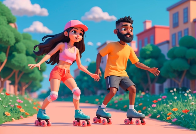 Patinação em casal