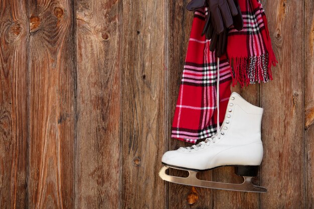 Patins de gelo ao ar livre ainda vida