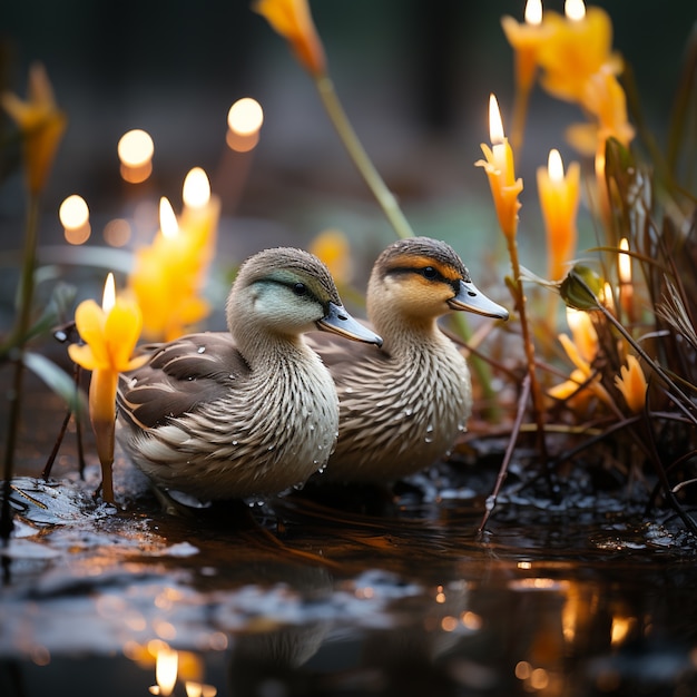 Foto grátis pato na natureza gerar imagem