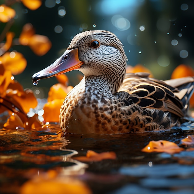 Foto grátis pato na natureza gerar imagem