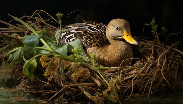 Foto grátis pato na natureza gerar imagem