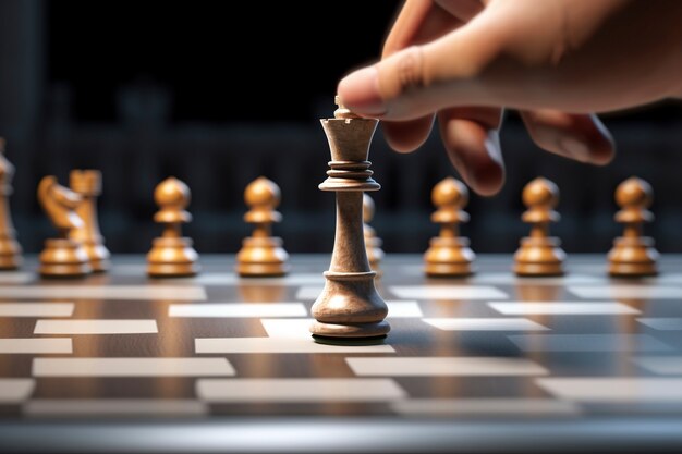 Pedaço de xadrez dramático