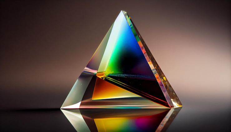 Foto grátis pedras preciosas reflexivas brilhantes criam decorações abstratas vibrantes geradas por ia