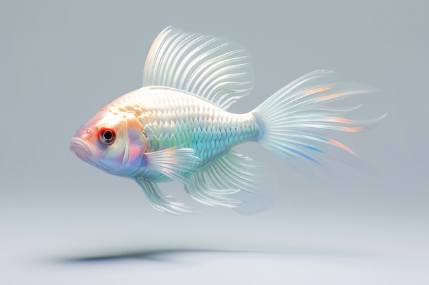 Foto grátis peixe 3d abstrato no estúdio