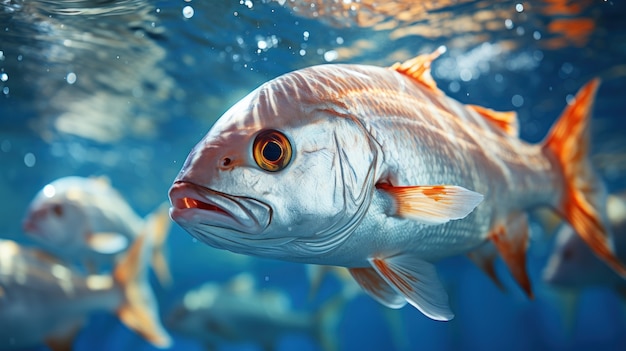 Foto grátis peixe bonito perto de recifes de corais