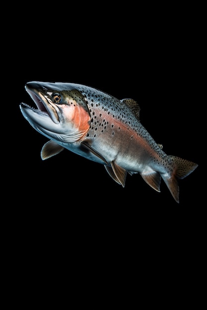 Foto grátis peixe de aparência simples com fundo preto
