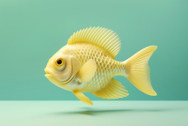 peixe dourado 3d no estúdio