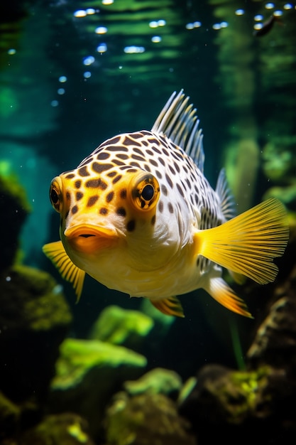 Foto grátis peixes coloridos nadando debaixo d'água